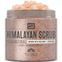 Buy M3 Naturals Himalayan Salt Scrub Infused with Collagen and Stem Cell Online in Pakistan