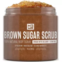 Buy M3 Naturals Brown Sugar Scrub infused with Collagen and Stem Cell All Natural Body and Face Scrub Online in Pakistan