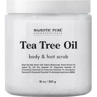 Buy MAJESTIC PURE Tea Tree Body and Foot Scrub - Strong Shield against Fungus - Best Exfoliating Cleanser for Skin Online in Pakistan
