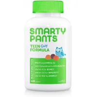 Daily Gummy Multivitamin Teen Guy Vitamin C, D3, & Zinc for Immunity, Biotin for Skin & Hair, Omega 3 Fish Oil, Iodine, Vitamin B6, E, Methyl B12 for Energy by Smartypants (120 Count, 30 Day Supply)