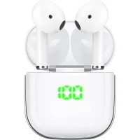 Wireless Earbuds, Wireless Charging Case Bluetooth Headphone, Waterproof Bluetooth 5.1 Wireless Earbuds Type-C Charging LED Display Case 30Hrs Playtime Wireless Earphone with Mic & Touch Control