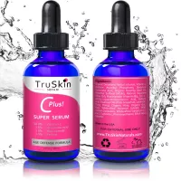 TruSkin Vitamin C-Plus Super Serum, Anti Aging Anti-Wrinkle Facial Serum with Niacinamide, Retinol, Hyaluronic Acid, and Salicylic Acid,& 30ml