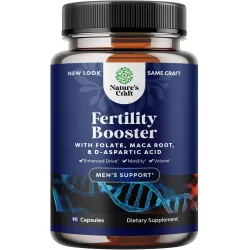 Mens Fertility Supplement with L-Arginine D-Aspartic Acid and Maca Root Prenatal Vitamins for Enhanced Motility Volume Potency and Fertility Support