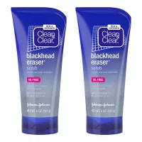 Clean & Clear Blackhead Eraser Facial Scrub with 2% Salicylic Acid Acne Medication, Oil-Free Daily Facial Scrub for Acne-Prone Skin Care, 5 oz (Pack of 2)